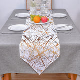 Marble golden crack pattern Table Runner Place Mats Sharp Angle - LeobonZone