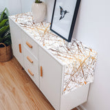 Marble golden crack pattern Table Runner Place Mats - LeobonZone