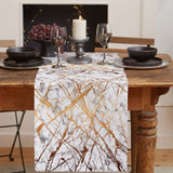 Marble golden crack pattern Table Runner Place Mats - LeobonZone