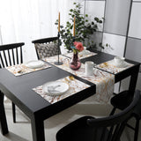 Marble golden crack pattern Table Flag And Table Mat Suit Sharp angle - LeobonZone