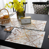 Marble golden crack pattern Table Flag And Table Mat Suit - LeobonZone