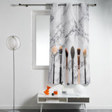 Eyebrow pencil make-up marbling window curtains - LeobonZone