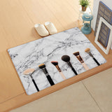 Eyebrow pencil make-up marbling Leather Doormat - LeobonZone