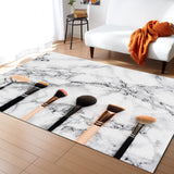 Eyebrow pencil make-up marbling Right Angle Felt Rugs - LeobonZone