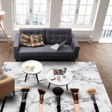 Eyebrow pencil make-up marbling Right Angle Felt Rugs - LeobonZone