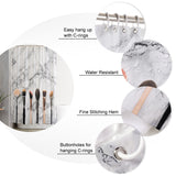 Eyebrow pencil make-up marbling Waterproof Durable Shower Curtain - LeobonZone