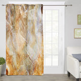 Marble yellow pattern ripple window curtains - LeobonZone