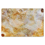 Marble yellow pattern ripple Leather Doormat - LeobonZone