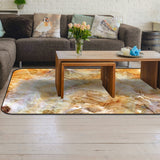 Marble yellow pattern ripple Sponge Rillet Rubber Rugs - LeobonZone