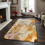 Marble yellow pattern ripple Sponge Rillet Rubber Rugs - LeobonZone