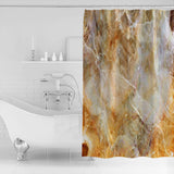 Marble yellow pattern ripple Waterproof Durable Shower Curtain - LeobonZone