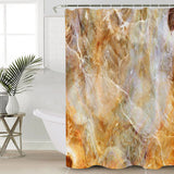 Marble yellow pattern ripple Waterproof Durable Shower Curtain - LeobonZone