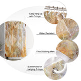 Marble yellow pattern ripple Waterproof Durable Shower Curtain - LeobonZone