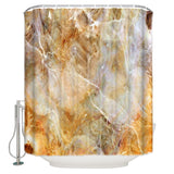 Marble yellow pattern ripple Waterproof Durable Shower Curtain - LeobonZone