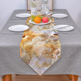 Marble yellow pattern ripple Table Runner Place Mats Sharp Angle - LeobonZone