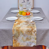Marble yellow pattern ripple Table Runner Place Mats - LeobonZone