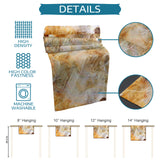 Marble yellow pattern ripple Table Runner Place Mats - LeobonZone