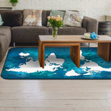 Summer Ocean Earth Plate Sponge Rillet Rubber Rugs - LeobonZone