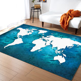 Summer Ocean Earth Plate Right Angle Felt Rugs - LeobonZone