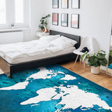 Summer Ocean Earth Plate Right Angle Felt Rugs - LeobonZone