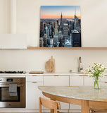 City sky sunset white cloud house Canvas painting - LeobonZone