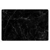 Black Marble crack texture Leather Doormat - LeobonZone