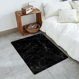 Black Marble crack texture Leather Doormat - LeobonZone