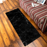 Black Marble crack texture Leather Doormat - LeobonZone