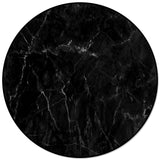Black Marble crack texture Circular Felt Rugs - LeobonZone