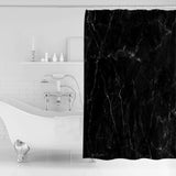Black Marble crack texture Waterproof Durable Shower Curtain - LeobonZone