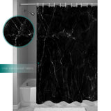 Black Marble crack texture Waterproof Durable Shower Curtain - LeobonZone