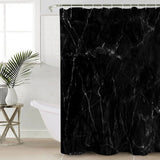 Black Marble crack texture Waterproof Durable Shower Curtain - LeobonZone