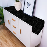 Black Marble crack texture Table Runner Place Mats Sharp Angle - LeobonZone