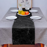 Black Marble crack texture Table Runner Place Mats - LeobonZone