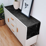 Black Marble crack texture Table Runner Place Mats - LeobonZone