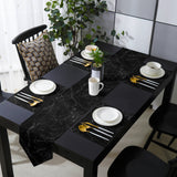 Black Marble crack texture Table Flag And Table Mat Suit Sharp angle - LeobonZone