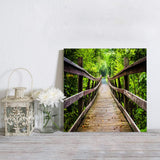 Wooden bridge plank wood Canvas painting - LeobonZone