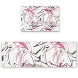 Abstract Art Line Right Angle Felt Doormat Two piece set - LeobonZone