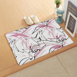 Abstract Art Line Leather Mat Soft Non-Slip Waterproof  Doormat - LeobonZone