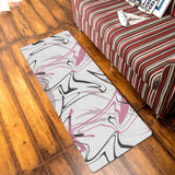 Abstract Art Line Leather Mat Soft Non-Slip Waterproof  Doormat - LeobonZone