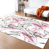 Abstract Art Line Right Angle Felt Rugs - LeobonZone