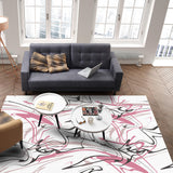 Abstract Art Line Right Angle Felt Rugs - LeobonZone