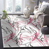 Abstract Art Line Right Angle Felt Rugs - LeobonZone