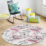 Abstract Art Line Circular Felt Rugs - LeobonZone