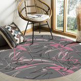 Dazzling Lines Circular Felt Rugs - LeobonZone