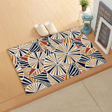 Geometric Umbrella Leather Mat Soft Non-Slip Waterproof  Doormat - LeobonZone