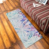 Colorful Geometric Umbrella Leather Mat Soft Non-Slip Waterproof  Doormat - LeobonZone