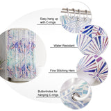 Colorful Umbrella geometric shower curtain - LeobonZone