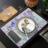 Colorful Geometric Umbrella Personalized Table Placemats - LeobonZone