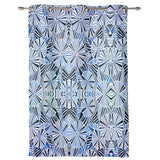 Blue Geometric Umbrella Blackout Window Curtains - LeobonZone